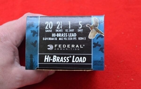 Federal hi-brass load 20 ga 2 3/4 inches 5 shot 250 shotshells h204 5 - image 2