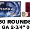 Federal powershok 12 ga 9 pellet 2-3/4in 50rd f12700 12ga power shok 2-3/4in 00 buck ammo