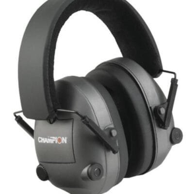 Champion Electronic Ear Muff 25 Db Noise Reduction, Black