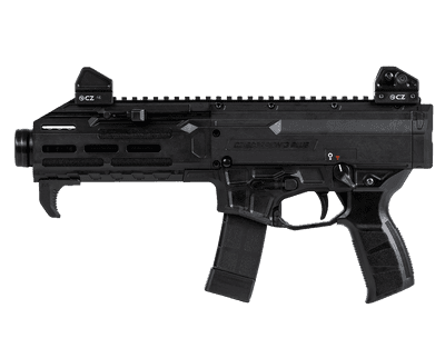 CZ Scorpion 3+ Pistol 9mm, 7.8" Barrel, Adjustable Sights, Black, 20rd