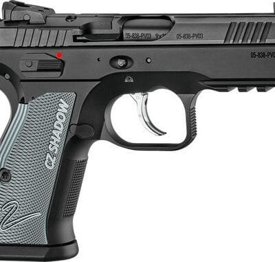 CZ Shadow 2 Compact 9mm, 4" Barrel, Black Frame, Blue Aluminum Grip, 15rd