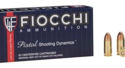 Fiocchi 9mm 115gr, fmj, 50rd box