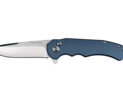 Sarge Knives, SKY-Blue Turbo Lock Folder, 7.625" Open, 4.5" Closed