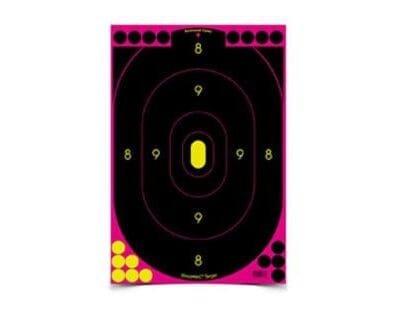 Shoot-N-C Pink Reactive Target 12x18 Inch Silhouette, 5/Package