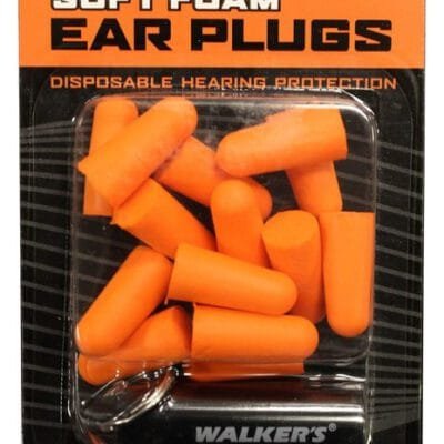 Walkers Foam Ear Plugs 32 dB Orange with Black Canister