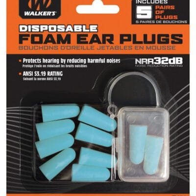 Walkers Foam Ear Plugs 32 dB Teal 5 Pack