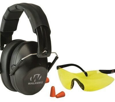 Walkers Game Ear Passive Pro Safety Combo Kit Earmuff/Plugs/Glasses